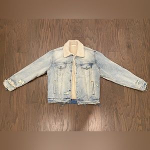 Mnml Sherpa Blue Denim Jacket (Small)